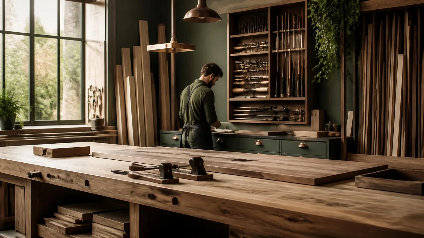 Atelier Valmont, concept de site pour menuiserie sur mesure