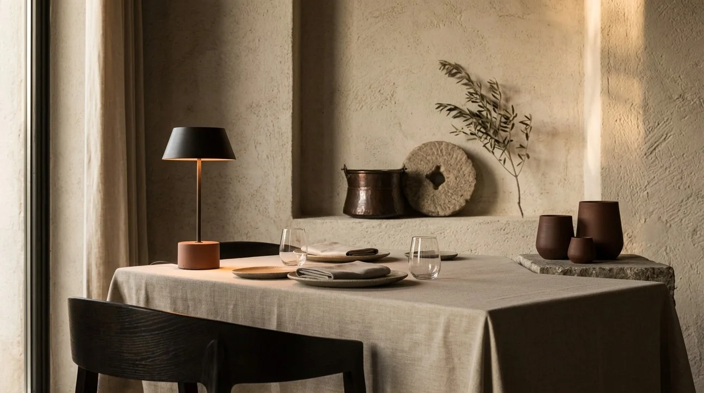 Table élégante dressée chez Maison Sora